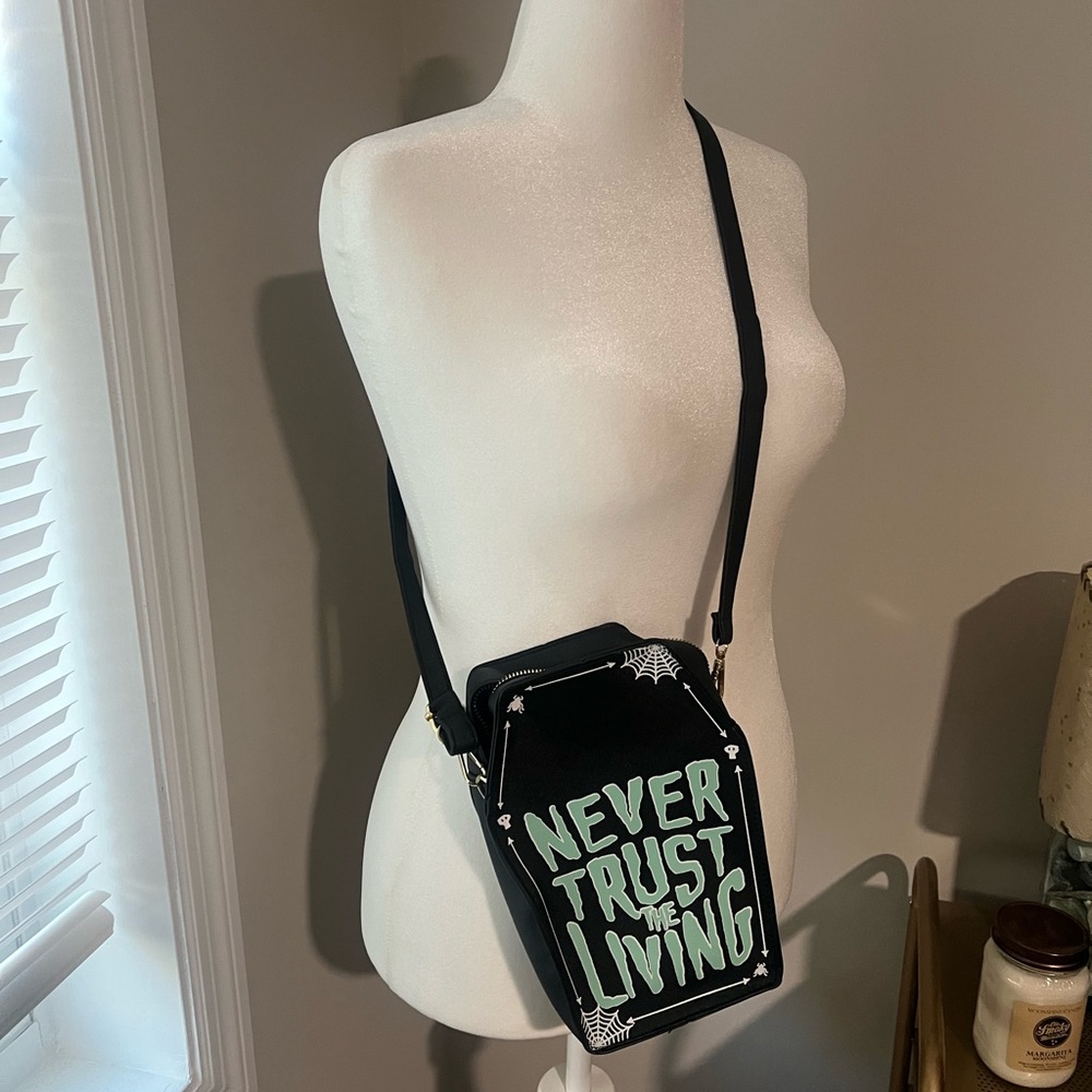 Black Coffin Crossbody Bag Beetlejuice